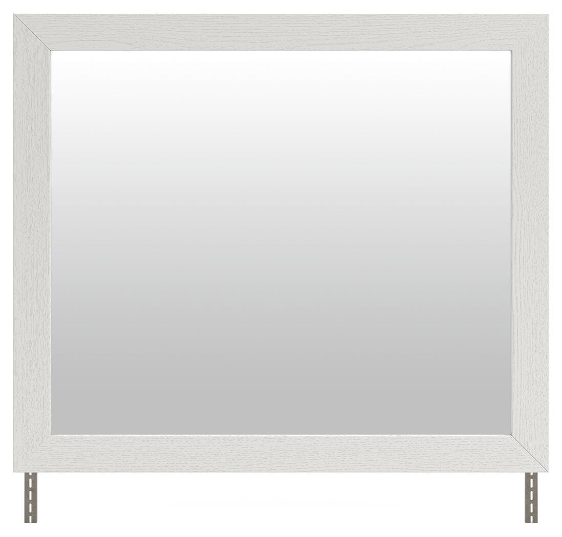 Savonport White/Brown Storage Panel Bedroom Set with 4 Drawers by Ashley at Eve Furniture
