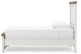 Savonport White/Brown Twin Panel Bed by Ashley at Eve Furniture