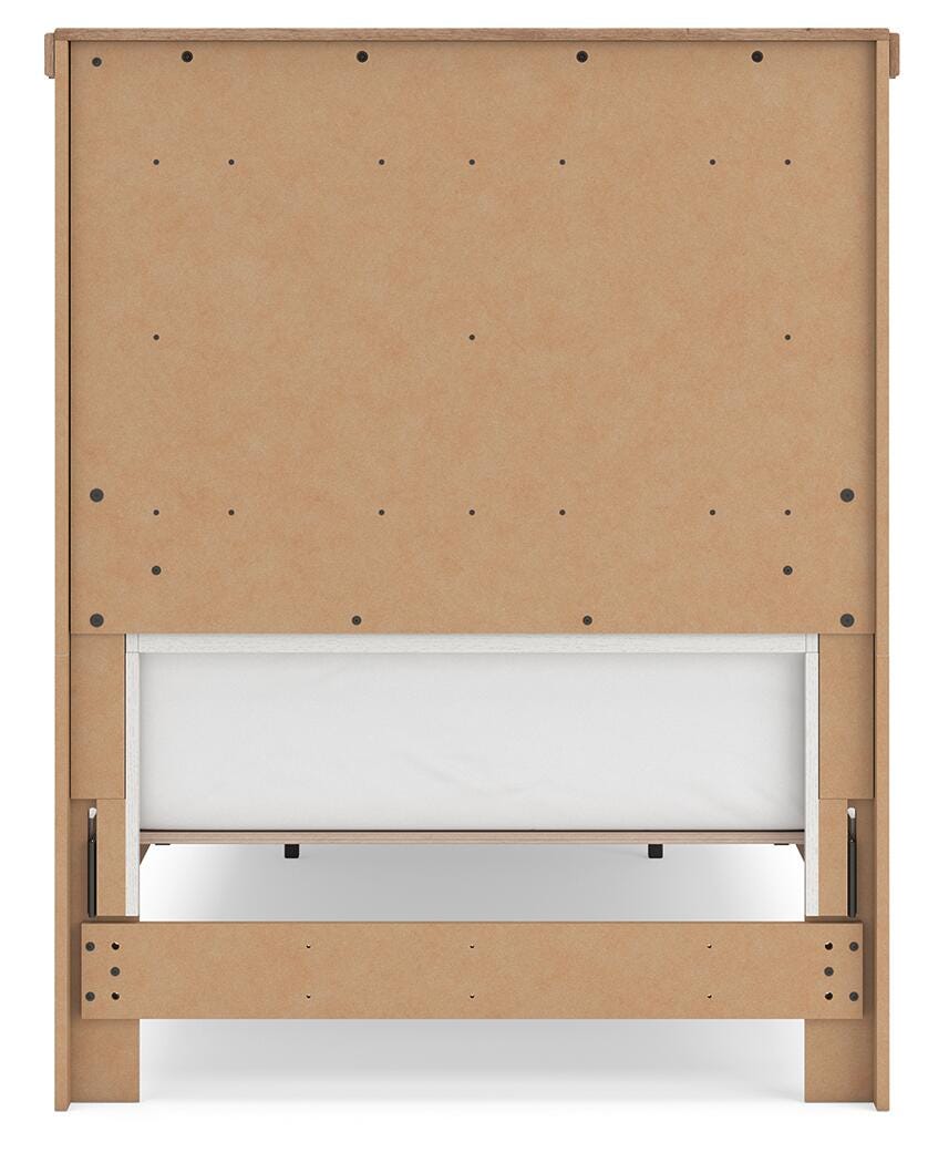 Savonport White/Brown Twin Panel Storage Bed by Ashley at Eve Furniture