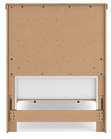 Savonport White/Brown Twin Panel Storage Bed by Ashley at Eve Furniture