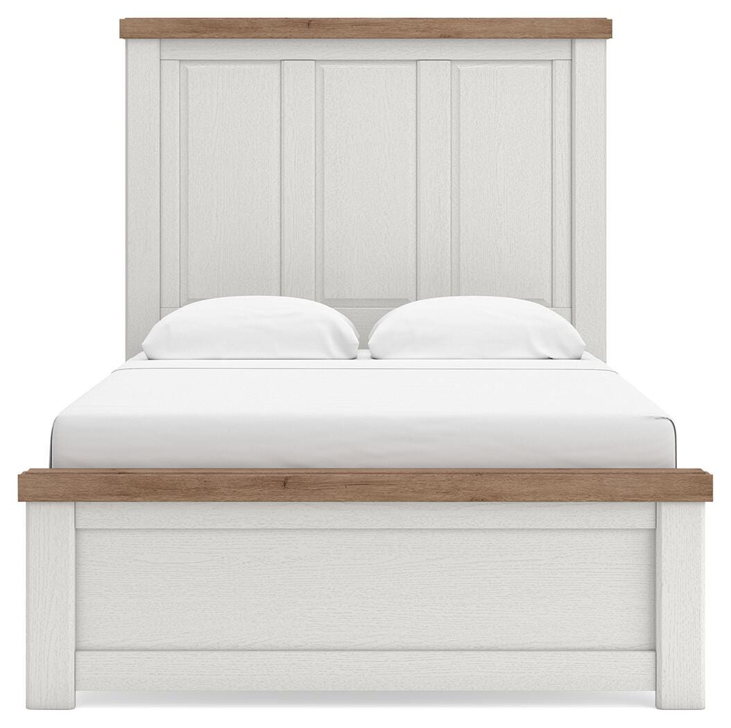 Savonport White/Brown Youth Panel Bedroom Set by Ashley at Eve Furniture