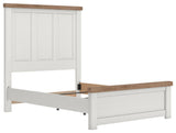 Savonport White/Brown Youth Panel Bedroom Set by Ashley at Eve Furniture