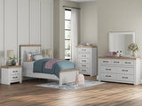 Savonport White/Brown Youth Panel Bedroom Set by Ashley at Eve Furniture