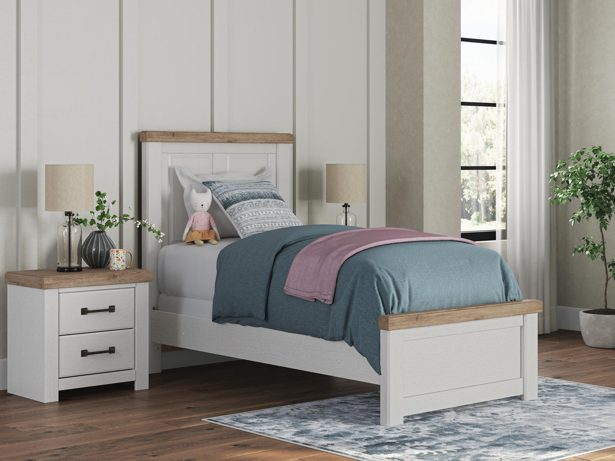 Savonport White/Brown Youth Panel Bedroom Set by Ashley at Eve Furniture
