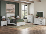 Savonport White/Brown Youth Panel Bedroom Set by Ashley at Eve Furniture