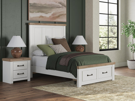 Savonport White/Brown Youth Storage Panel Bedroom Set by Ashley at Eve Furniture