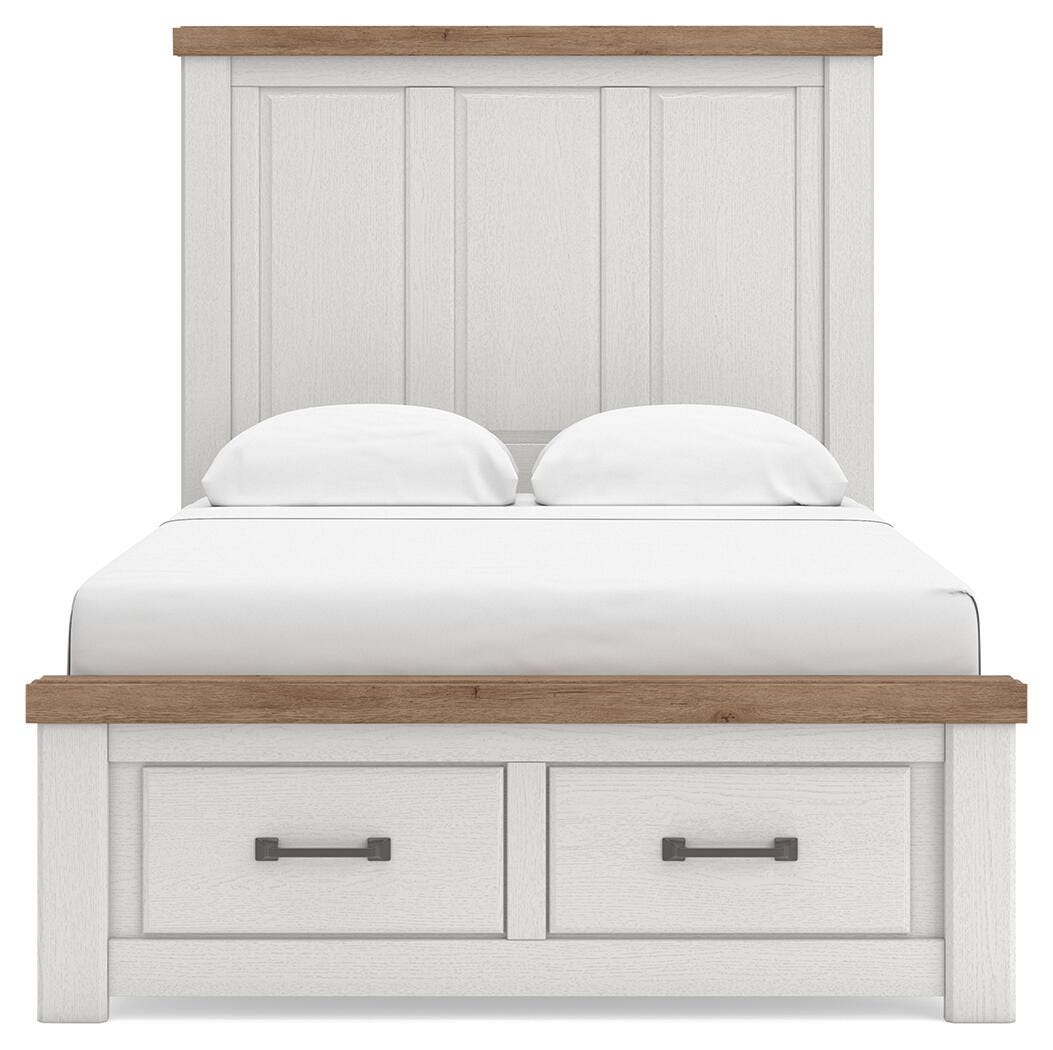 Savonport White/Brown Youth Storage Panel Bedroom Set by Ashley at Eve Furniture