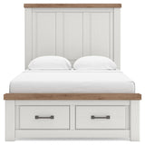 Savonport White/Brown Youth Storage Panel Bedroom Set by Ashley at Eve Furniture