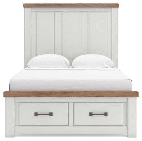 Savonport White/Brown Youth Storage Panel Bedroom Set by Ashley at Eve Furniture