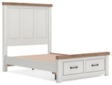 Savonport White/Brown Youth Storage Panel Bedroom Set by Ashley at Eve Furniture