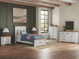Savonport White/Brown Youth Storage Panel Bedroom Set by Ashley at Eve Furniture