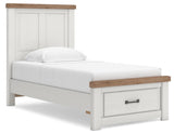 Savonport White/Brown Youth Storage Panel Bedroom Set by Ashley at Eve Furniture