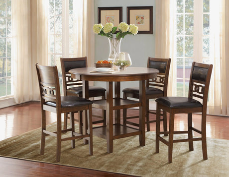 Savor Brown 5-Piece Counter Height Set by Homelegance at Eve Furniture