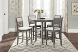 Savor Gray 5-Piece Counter Height Set by Homelegance at Eve Furniture