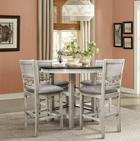 Savor White 5-Piece Counter Height Set by Homelegance at Eve Furniture