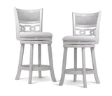 Savor White Swivel Counter Chair, Set of 2 by Homelegance at Eve Furniture