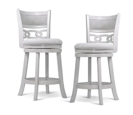 Savor White Swivel Counter Chair, Set of 2 by Homelegance at Eve Furniture