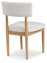 Sawdyn White/Light Brown Dining Chair, Set of 2