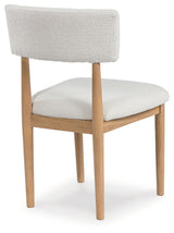 Sawdyn White/Light Brown Dining Chair, Set of 2 by Ashley at Eve Furniture