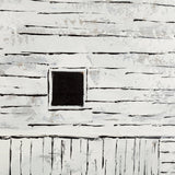 Sawmill Creek Farmhouse White Barn Original Hand Painted on Wood Oil Painting by Mercana at Eve Furniture