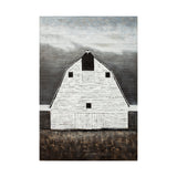 Sawmill Creek Farmhouse White Barn Original Hand Painted on Wood Oil Painting by Mercana at Eve Furniture