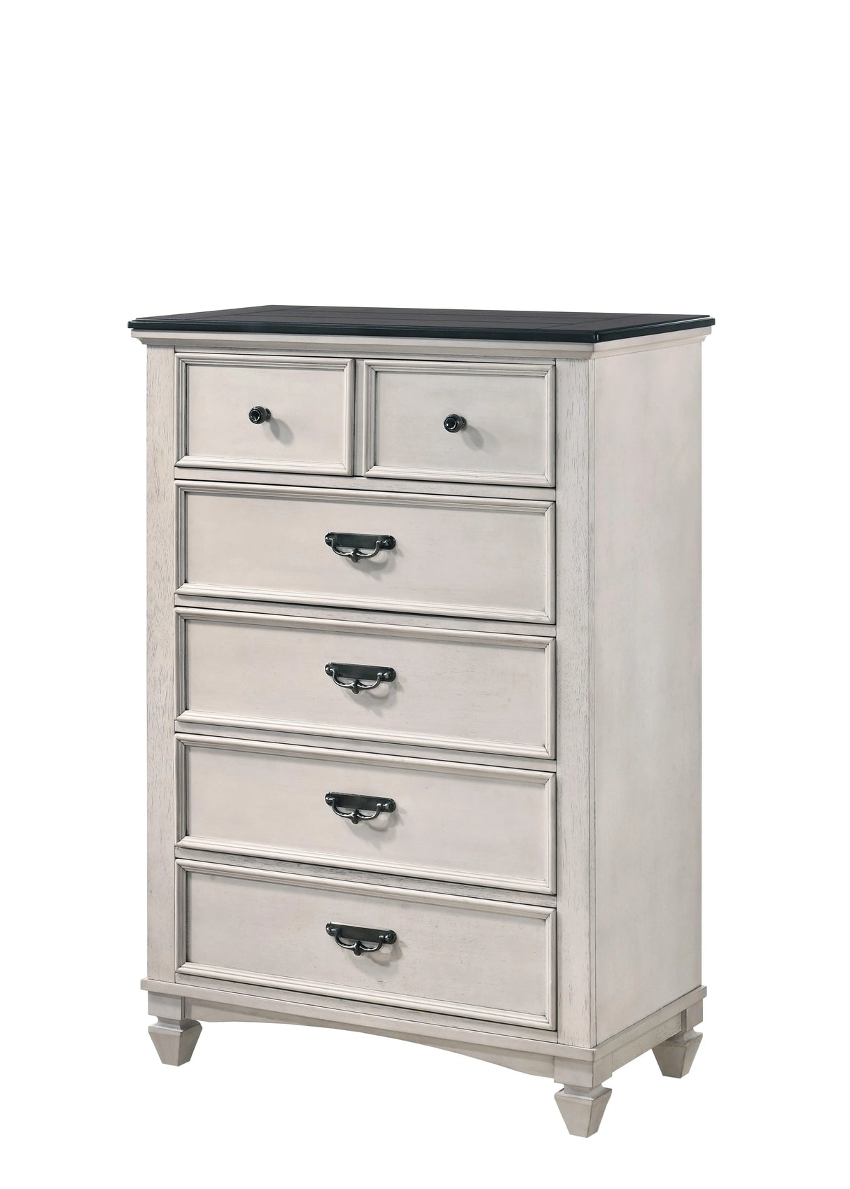 Sawyer Antique White and Brown Chest by Crown Mark at Eve Furniture