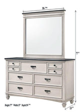 Sawyer Antique White and Brown Dresser by Crown Mark at Eve Furniture