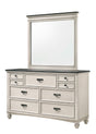 Sawyer Antique White and Brown Dresser by Crown Mark at Eve Furniture