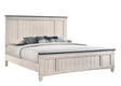 Sawyer Antique White and Brown King Panel Bed by Crown Mark at Eve Furniture
