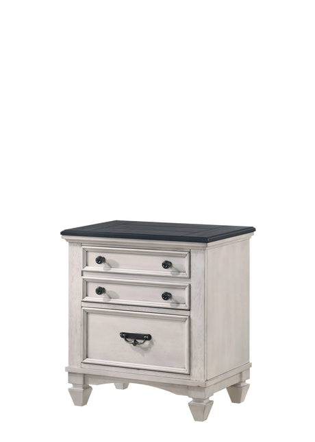 Sawyer Antique White and Brown Panel Bedroom Set by Crown Mark at Eve Furniture