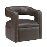 Sawyer Dark Coffee Swivel Chair by Homelegance at Eve Furniture