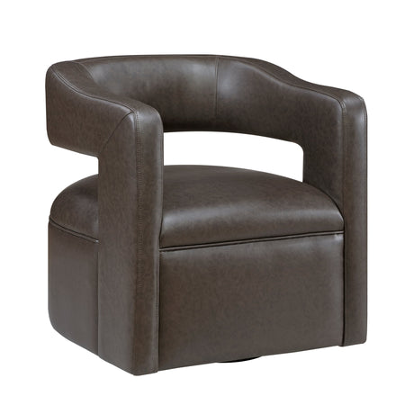 Sawyer Dark Coffee Swivel Chair by Homelegance at Eve Furniture