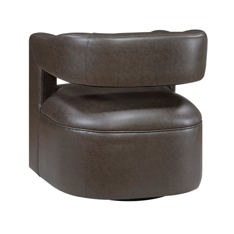 Sawyer Dark Coffee Swivel Chair by Homelegance at Eve Furniture