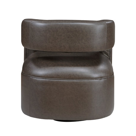 Sawyer Dark Coffee Swivel Chair by Homelegance at Eve Furniture