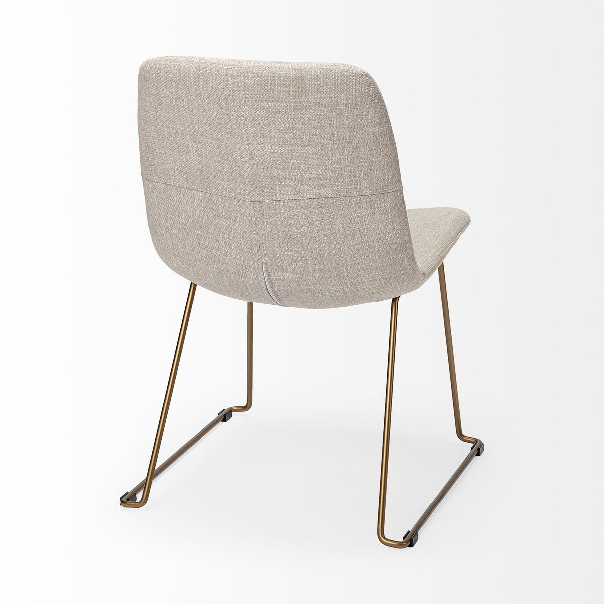 Sawyer I Beige Fabric Seat Gold Metal Frame Dining Chair, Set of 2 by Mercana at Eve Furniture