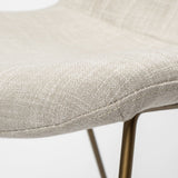 Sawyer I Beige Fabric Seat Gold Metal Frame Dining Chair, Set of 2 by Mercana at Eve Furniture