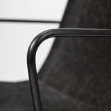 Sawyer II Black Faux-Leather Seat Black Iron Frame Dining Chair by Mercana at Eve Furniture