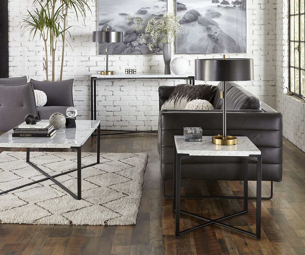 Saxon End Table in Matte Black by Modus Furniture at Eve Furniture