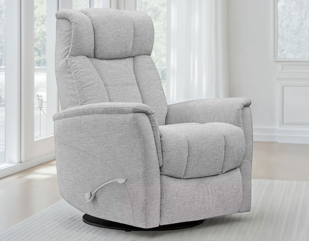 Saxton Gray Manual Swivel Glider Recliner by Steve Silver at Eve Furniture