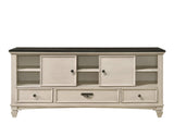 Saywer Antique 68" White and Brown TV Stand by Crown Mark at Eve Furniture
