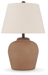 Scantor 2-Piece Table Lamp Set in Rust by Ashley at Eve Furniture