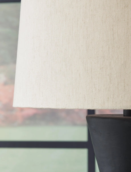Scarbot Distressed Black Table Lamp by Ashley at Eve Furniture