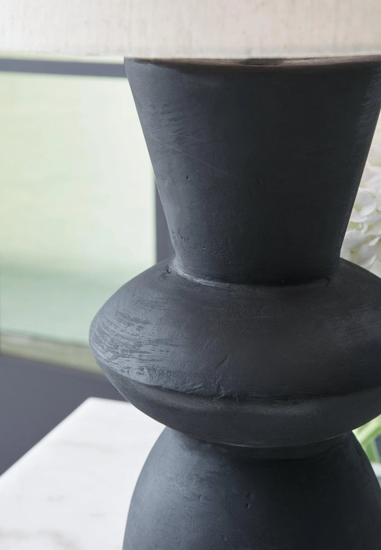 Scarbot Distressed Black Table Lamp by Ashley at Eve Furniture