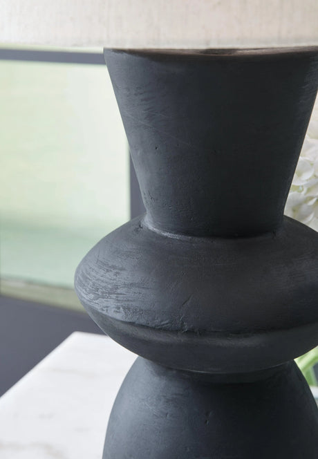 Scarbot Distressed Black Table Lamp by Ashley at Eve Furniture