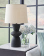 Scarbot Distressed Black Table Lamp by Ashley at Eve Furniture