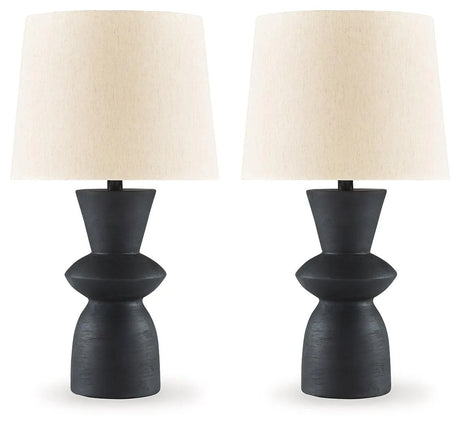 Scarbot Distressed Black Table Lamp by Ashley at Eve Furniture