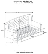 Scarlett Upholstered Tufted Twin Daybed with Trundle