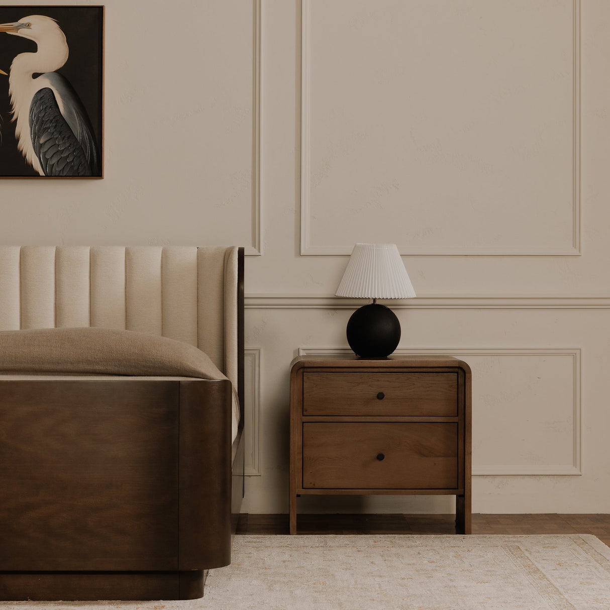 Scarlette Cream Queen Bed by MOES at Eve Furniture