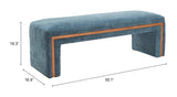 Scatola Blue Bench by Zuomod at Eve Furniture