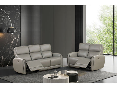 Schlieren Gray Leatherette Reclining Living Room Set by Furniture of America at Eve Furniture